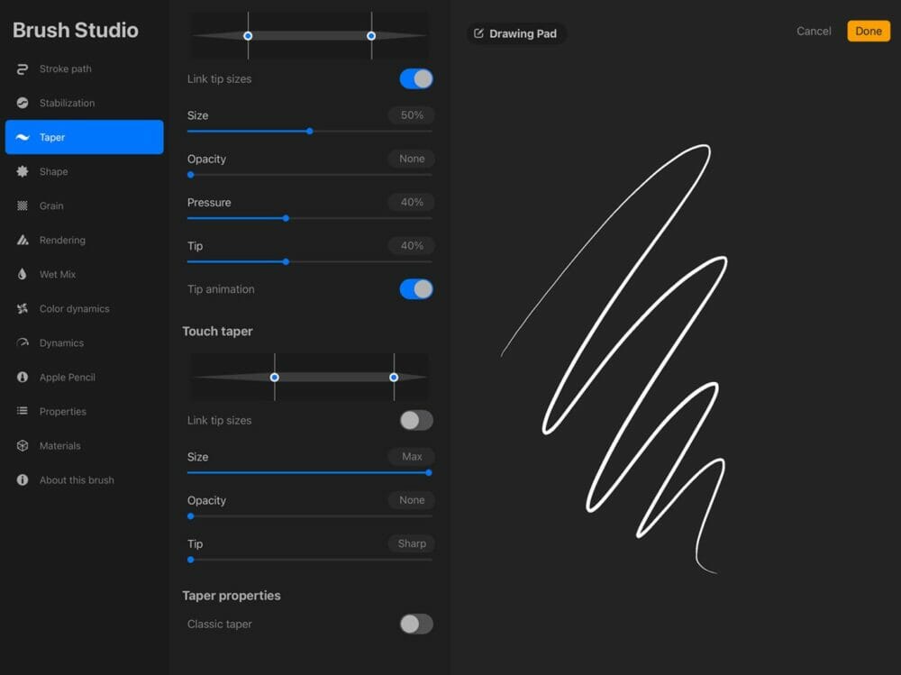 How to create brushes in PROCREATE Digi Lines